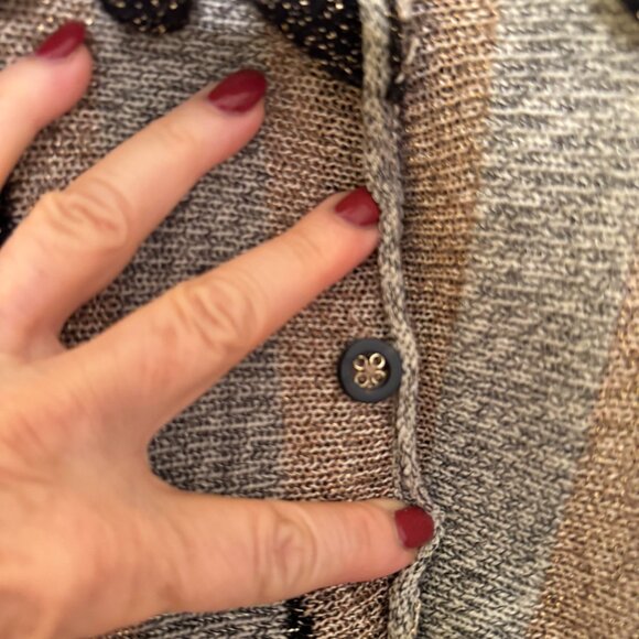 3.1 Philip Lim Metallic Ruffle Cardigan Sweater. Size S - Picture 6 of 7